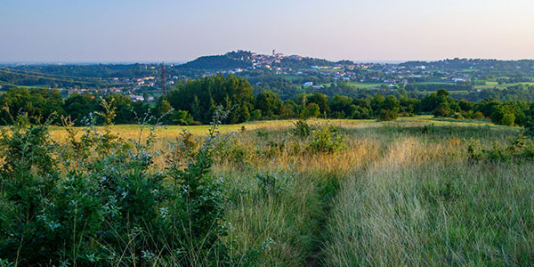 Al tramonto sui colli di San Tomaso e Susans